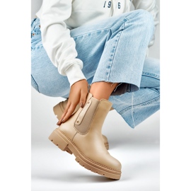 Botas Chelsea de mujer 250004TA-PU beige 1 Botas Chelsea de mujer 250004TA-PU beige 1