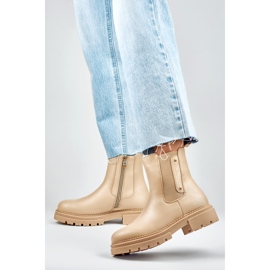 Botas Chelsea de mujer 250004TA-PU beige 2 Botas Chelsea de mujer 250004TA-PU beige 2