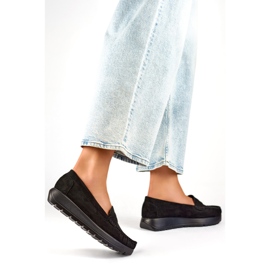 Mocasines con Plataforma Mujer 24-21338B negro 1