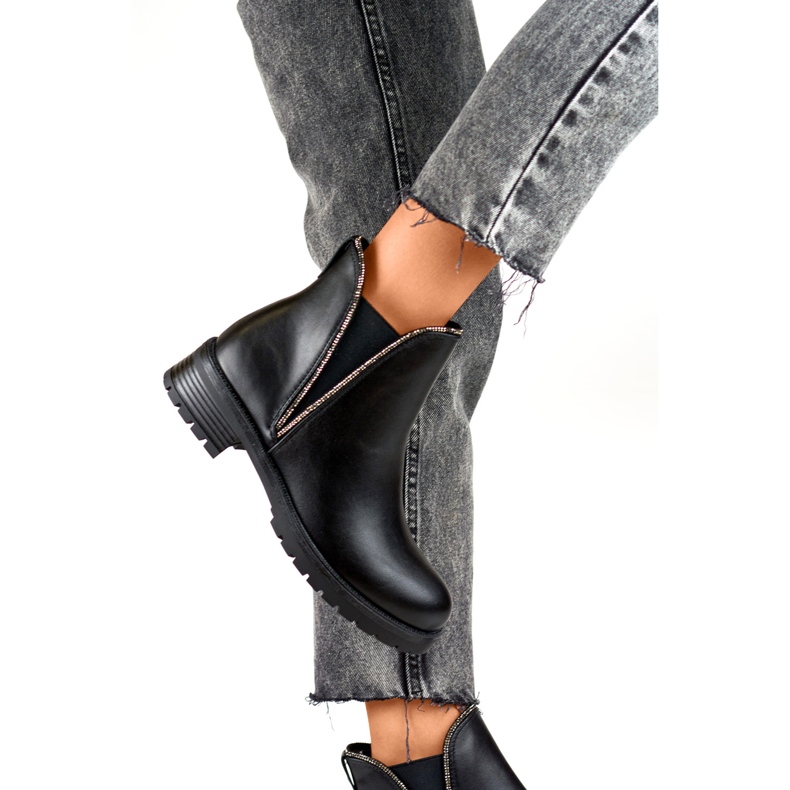 Botas Chelsea con aislamiento para mujer RXJ-169B, negro 2