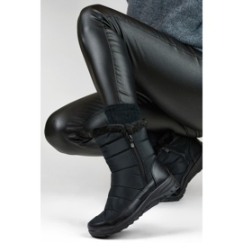 Botas de nieve con aislamiento de piel para mujer 22T10B, negro 2