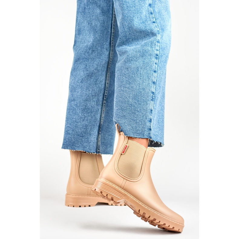 Botas de agua de mujer S17BE, beige 1