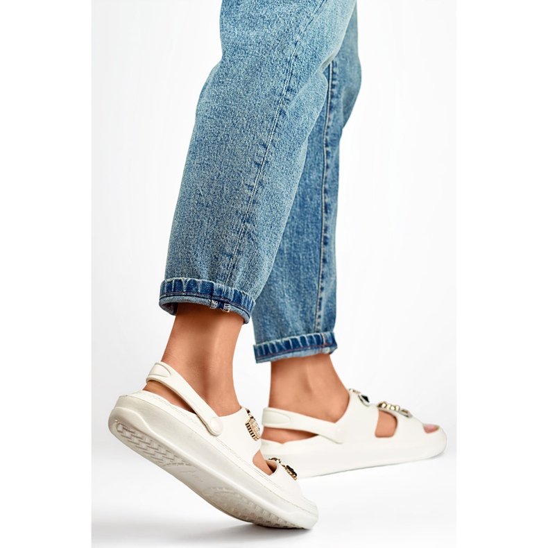 Sandalias Mujer Decoradas JHC3071W blanco 1 Sandalias Mujer Decoradas JHC3071W blanco 1