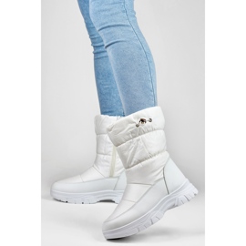 Botas de nieve forradas de pelo para mujer 3537W blanco 2