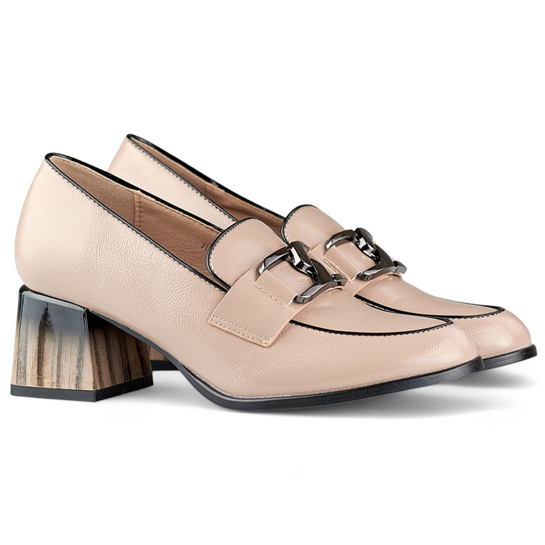 Zapatos de Salón de Mujer con Decoración GD-FL477D.BE beige 1