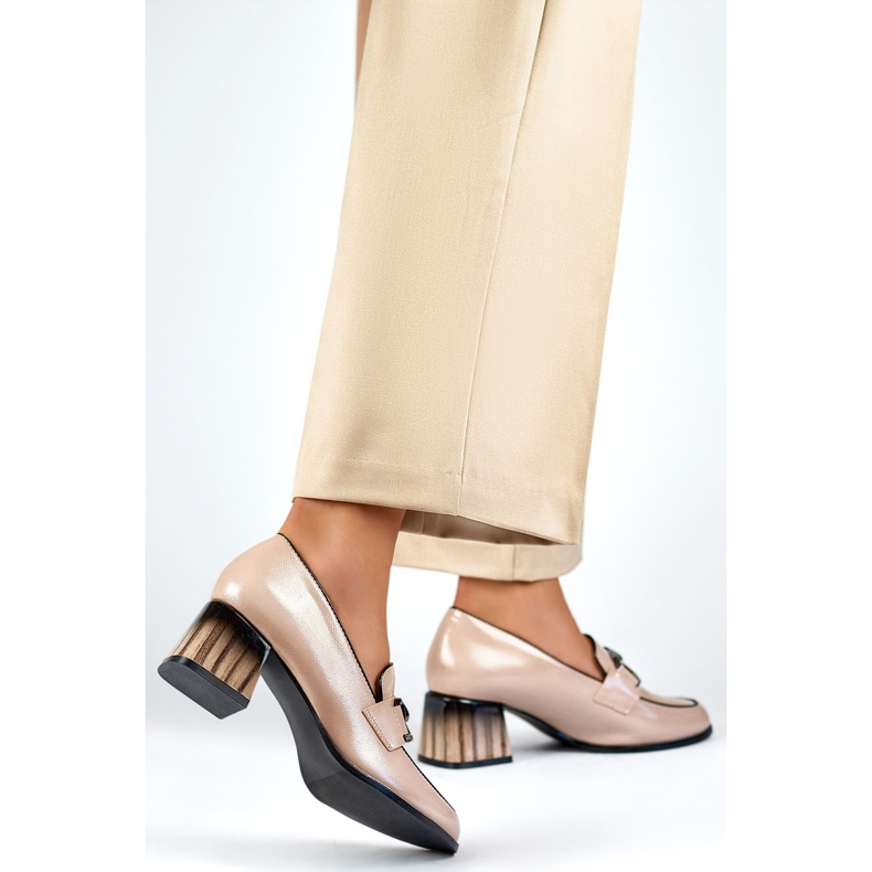 Zapatos de Salón de Mujer con Decoración GD-FL477D.BE beige 2