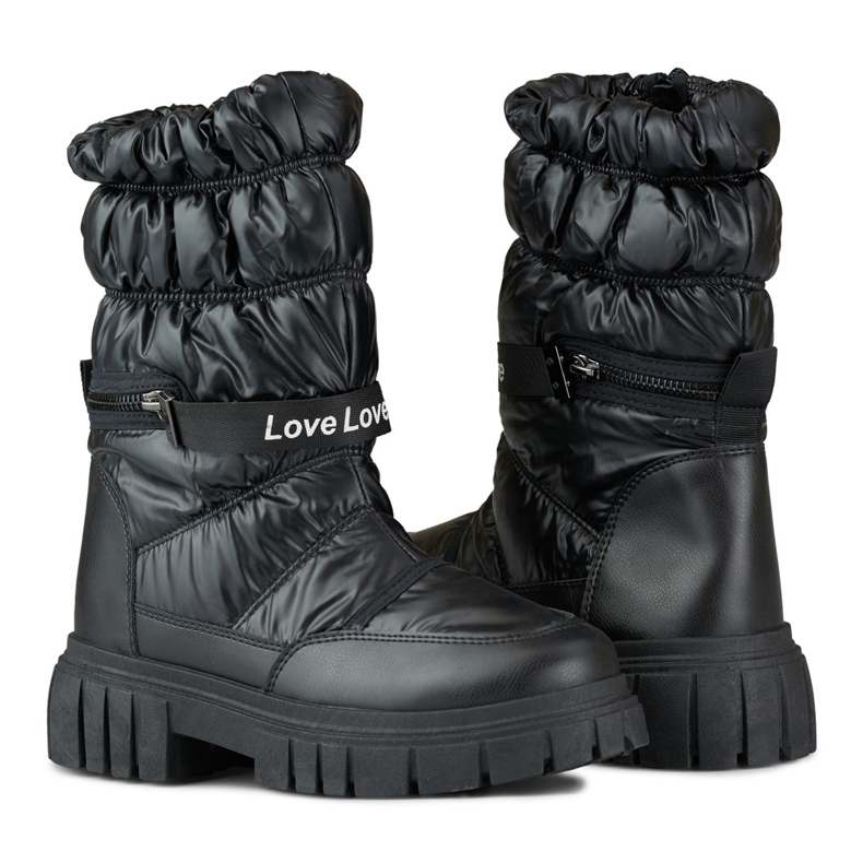 Botas de nieve forradas de piel para mujer OH-29B, negro 2 Botas de nieve forradas de piel para mujer OH-29B, negro 2