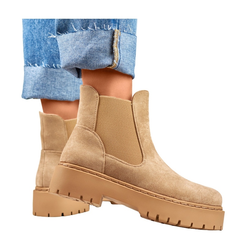 Botas Chelsea Modelo HB-170KH Beige - PRIMO 2