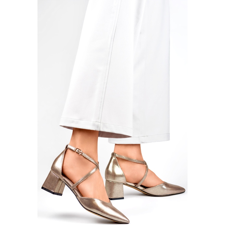 Zapatos de Salón Metálicos para Mujer GD-FL1150T Plata gris 1