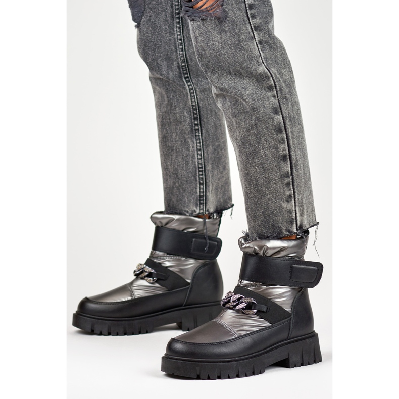 Botas de nieve Modelo JH-5SI SIlver plata 1