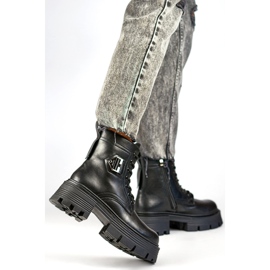 Botas de mujer con plataforma GT-TL55B, negro 1