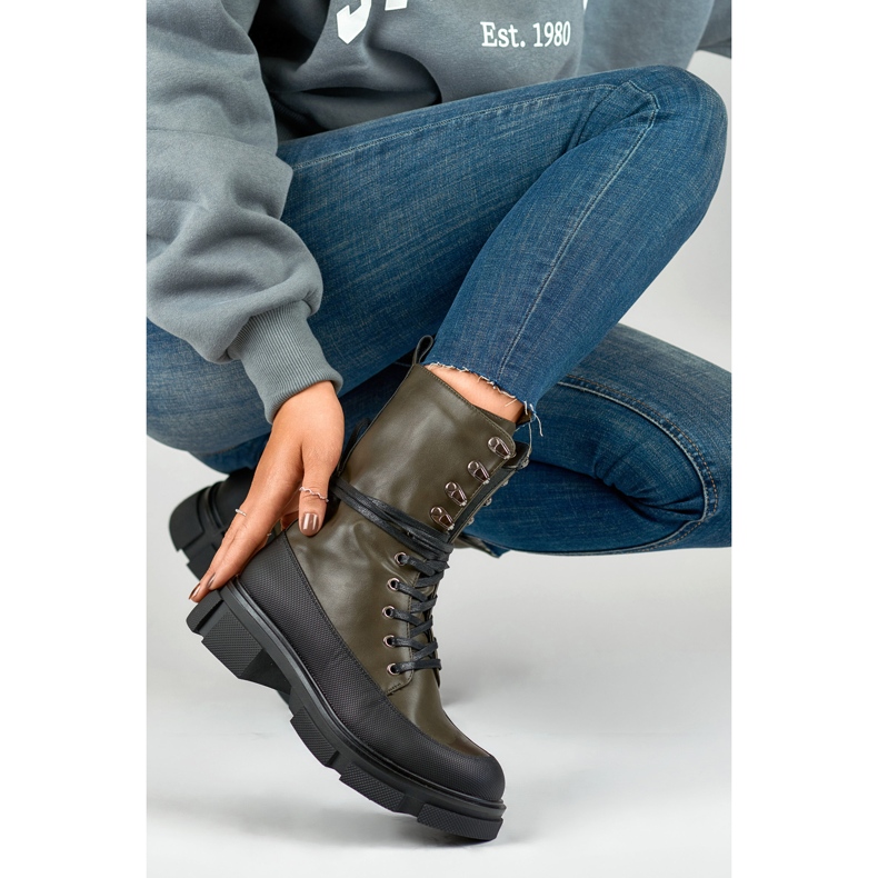 Trabajadores Modelo Garlin JH21-31GR Negro/Verde - PRIMO 1