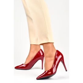 GD-FL59R Tacones altos lacados rojos 1