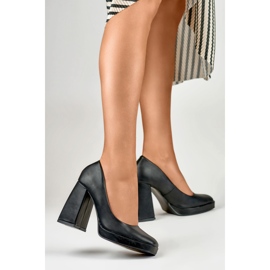 Zapatos de tacón para mujer M045B, negro 3