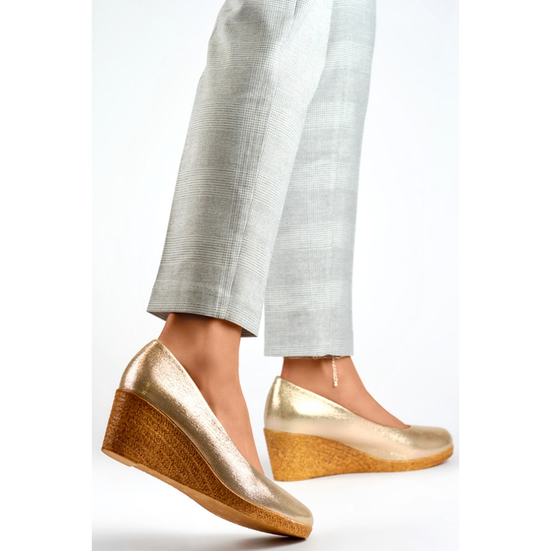 Zapatos de Salón con Cuña para Mujer GD-651A-L.GO dorado 1