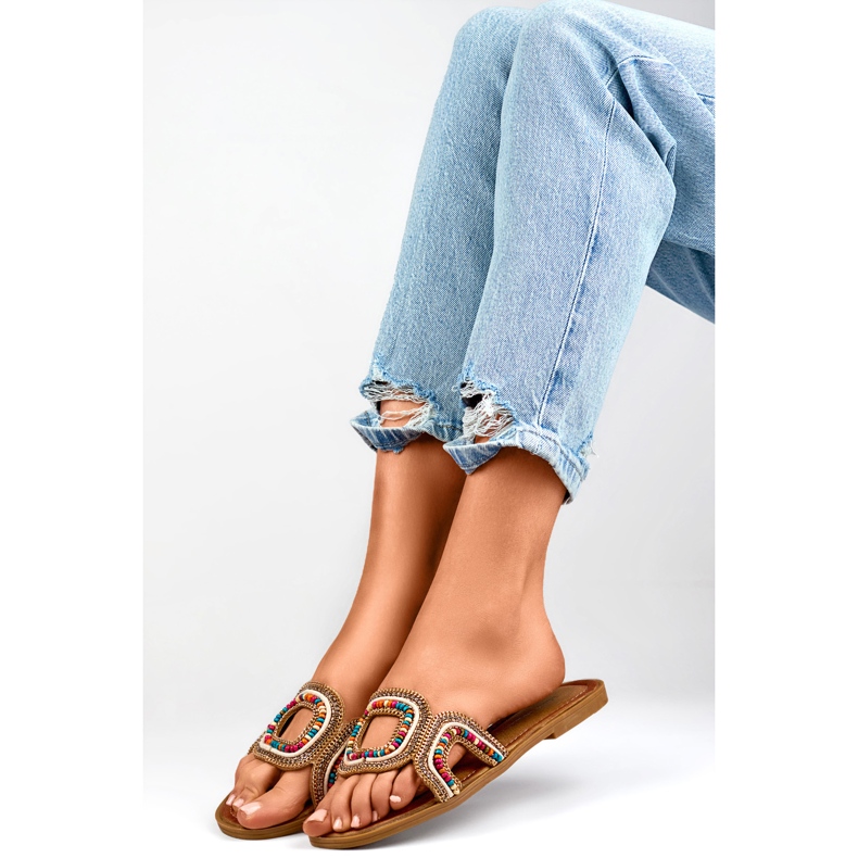 Chanclas de mujer con abalorios 1122MIX multicolor 1