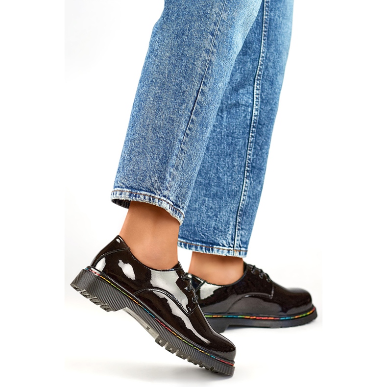 Zapatos de charol para mujer GD-XF154B negro 1