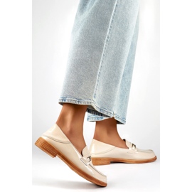 Zapatos de mujer con decoración 24-58233BE beige 1