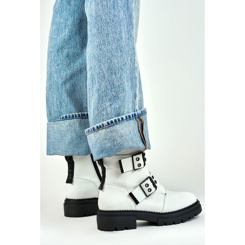 Botas de trabajo Modelo Axelle 250007W-PU Laca Blanca - PRIMO blanco 2