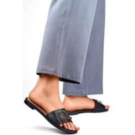 Chanclas de Mujer con Adorno 5174B negro 1