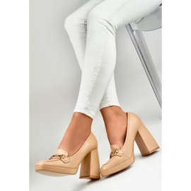 Zapatos de Salón de Mujer con Decoración M047-NU beige 1