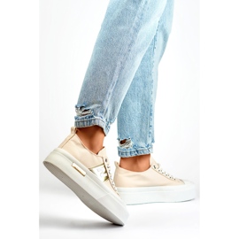 Zapatillas de mujer con plataforma LY100BE beige 1