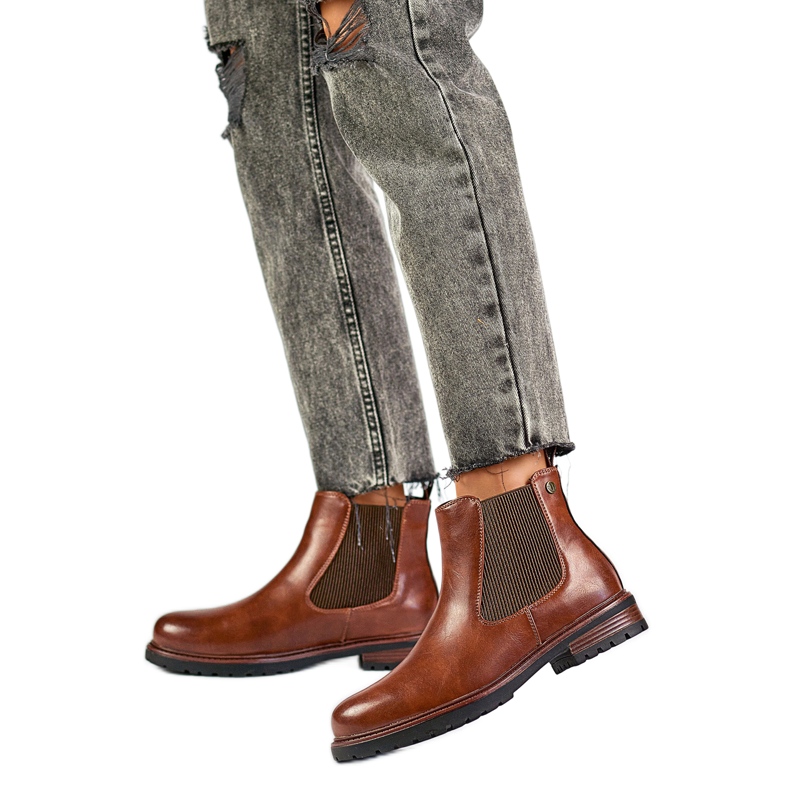 Botas Chelsea Modelo GD-WL71C Marrón/Camel - PRIMO 1