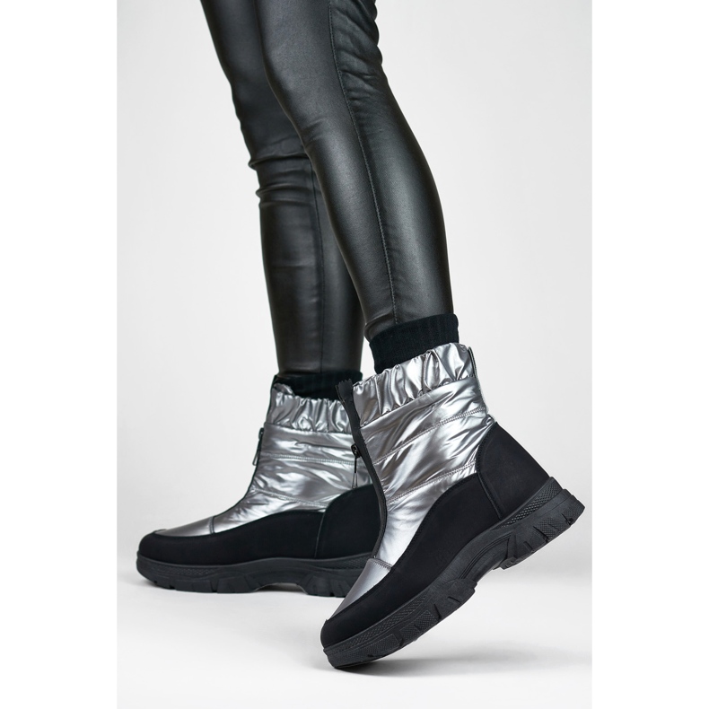 Botas de nieve Modelo 3555-4-G Negro/Plata - PRIMO gris 1