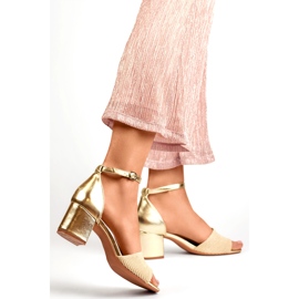 Sandalias Mujer 8738GO beige 1