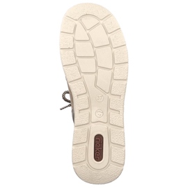 Botines de mujer impermeables piel beige Rieker L7701-24 2