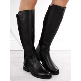Botas aislantes de piel para mujer, negras Rieker Z9564-00 negro 3
