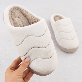 Zapatillas de estar por casa mujer pelo beige Unisoft 6622 1