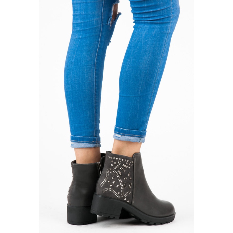 Vices Botas con cristales gris 2 Vices Botas con cristales gris 2