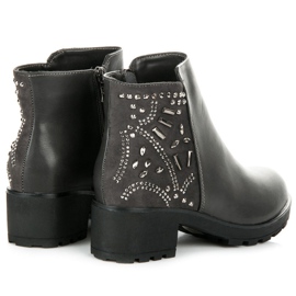 Vices Botas con cristales gris 5