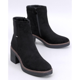 Botines Filly Black con tacón estable negro 1