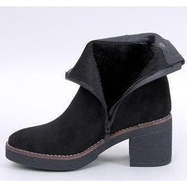 Botines Filly Black con tacón estable negro 2