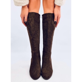 Botas clásicas de tacón alto de Arlena Brown marrón 5