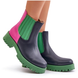 Lewski Shoes Botas Planas Slip-On Mujer Piel Lewski 3611 Multicolor azul 11