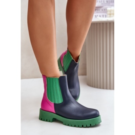 Lewski Shoes Botas Planas Slip-On Mujer Piel Lewski 3611 Multicolor azul 7