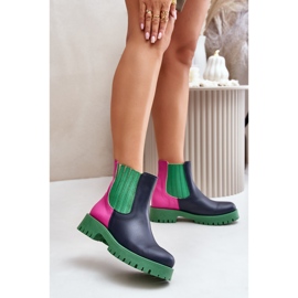 Lewski Shoes Botas Planas Slip-On Mujer Piel Lewski 3611 Multicolor azul 3