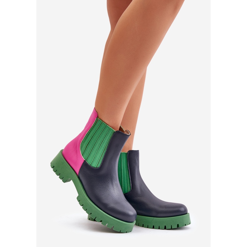 Lewski Shoes Botas Planas Slip-On Mujer Piel Lewski 3611 Multicolor azul 1