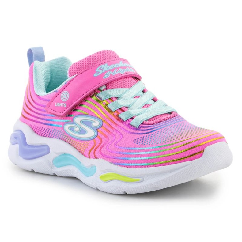Zapatos Skechers S-Lights Wavy Beams 302338L-PKMT rosado 1