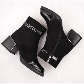 Botines D&amp;A S.Barski con tacón decorativo Colección Premium W MR880-018 OLI269A negro 3