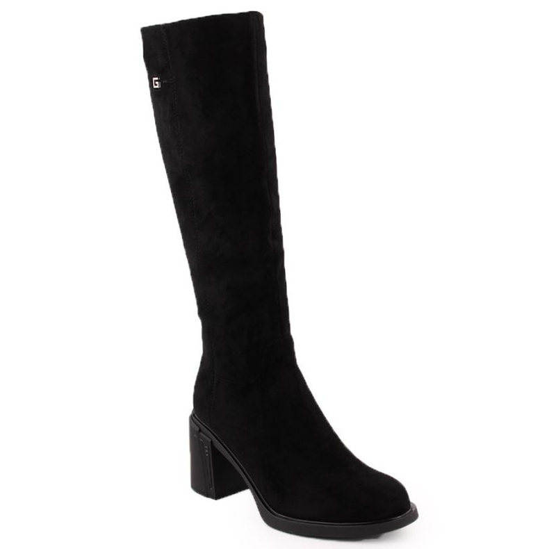 Botas de tacón alto de ante Potocki W 60314 WOL278A negro 2