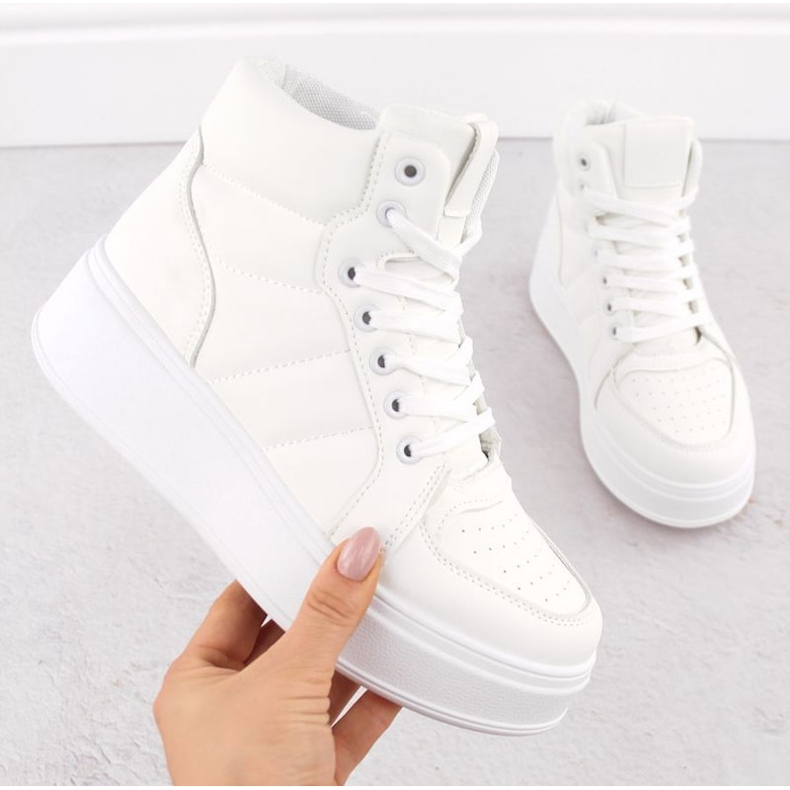 Zapatillas deportivas News altas W 8166 EVE465A blanco 1