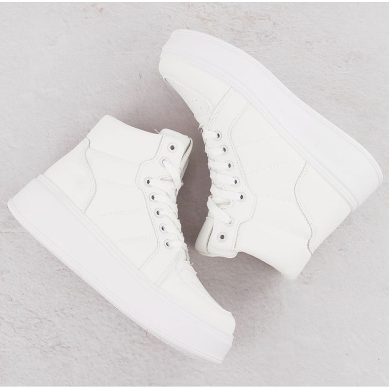 Zapatillas deportivas News altas W 8166 EVE465A blanco 2