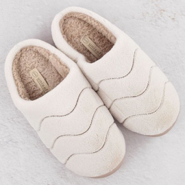 Zapatillas de estar por casa Unisoft W 6622 EVE466B de pelo beige 3