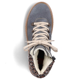 Botines aislantes de mujer, azul, Rieker Z6648-14 4
