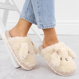 Zapatillas de estar por casa mujer oveja beige Unisoft 7451 4