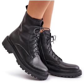 Botines de trabajo con aislamiento de cuero y cremallera, Elosie negro 9